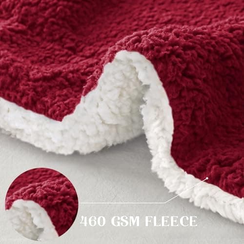 Exclusivo Mezcla Decke, Warme Kuscheldecke für Bett und Sofa, Tiefviolett/Lila 130x150 cm