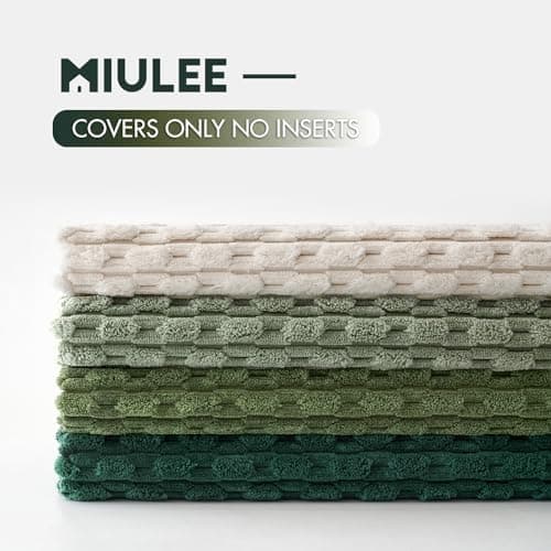 MIULEE 4er Set Dekorative Kissenhülle Wohnzimmer Schlafzimmer Orange Grün