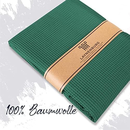 LAYNENBURG Premium Sommerdecke 150 x 200 cm - Waffelpique 100% Baumwolle - Creme OEKO-TEX STANDARD 100
