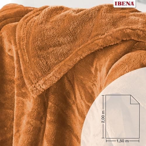 Ibena Kuscheldecke Olbia - flauschig, warm & waschbar, ideal für Kinder im Rose Farbton OEKO-TEX STANDARD 100  
Ibena Ku