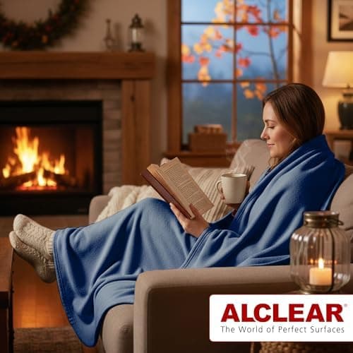 ALCLEAR Schokobraun Fleecedecken 130x160 cm, über 200 g/m2, SOFAGEDECKE DECKE Wohndecke Picknickdecke OEKO-TEX
