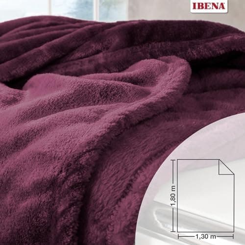 Ibena Kuscheldecke Olbia - flauschig, warm & waschbar, ideal für Kinder im Rose Farbton OEKO-TEX STANDARD 100  
Ibena Ku