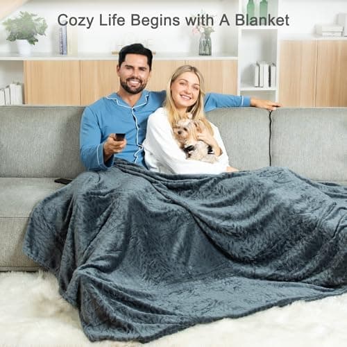 Winthome Kuscheldecke Flauschig Weich für Kinder geeignet, Warme Couchdecke Pflegeleicht, Kuschelige Fleecedecke für all