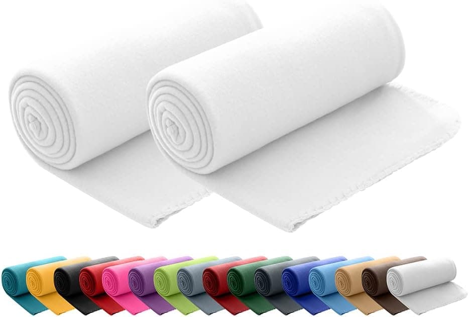 Wometo 2er Set Polar Fleecedecke OekoTex Lilaviolett Anti-Pilling Kettelrand