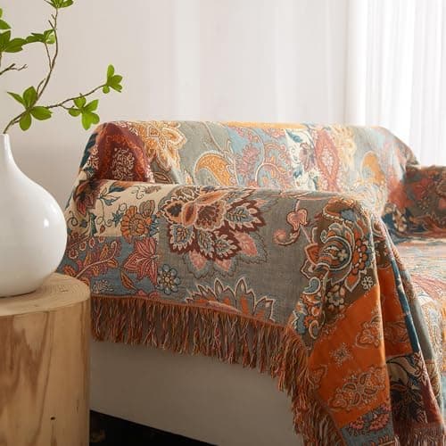 SOFTEXLY Boho Decke – Kuschelige Tagesdecke & Bettüberwurf 150x200cm, Aesthetic Design & Doppelseitige Musselin, Ideal f