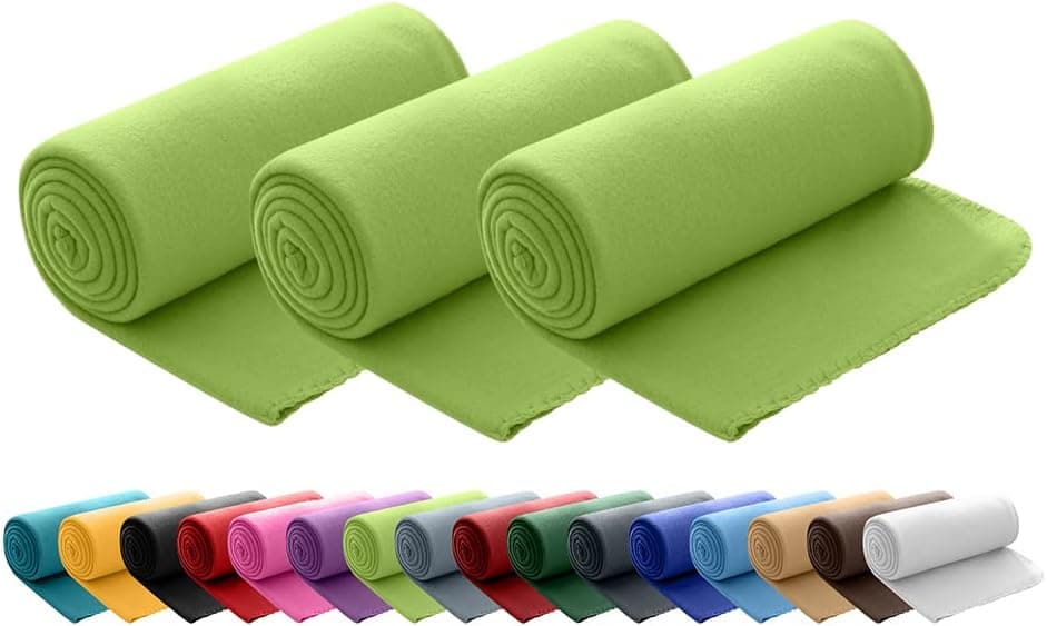 Wometo 3er Set Polar Fleecedecke OEKO-TEX STANDARD 100 Anti-Pilling Kettelrand beige Sand