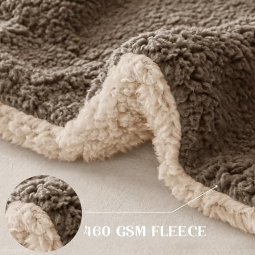 Exclusivo Mezcla Decke, Warme Kuscheldecke für Bett und Sofa, Tiefviolett/Lila 130x150 cm