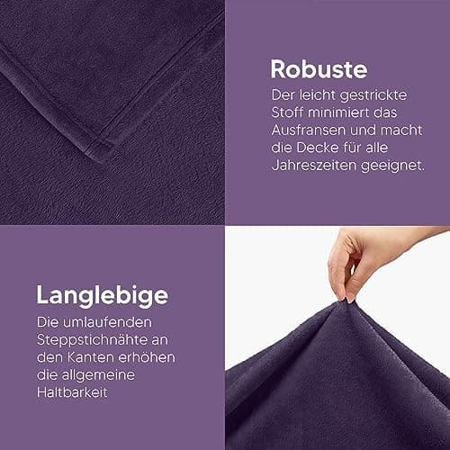 Utopia Bedding Kuscheldecke flauschig Warm für Winter und Sofa