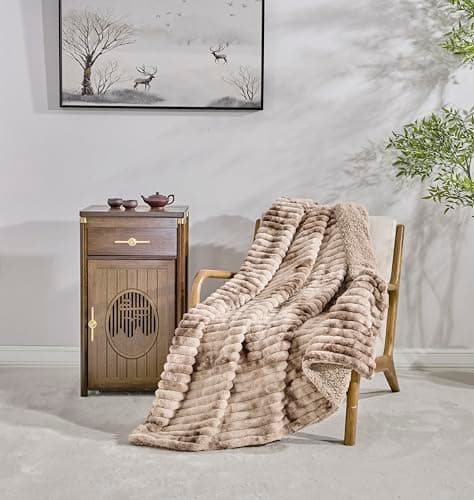 Miracle Home Wendbare Fleecedecke aus Mikrofaser, weich, warm und maschinenwaschbar, für den ganze Haushalt, 130 x 160 c