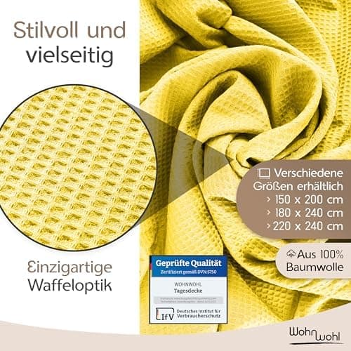 Tagesdecke Grau 100% Baumwolle Pflegeleicht Sommerdecke