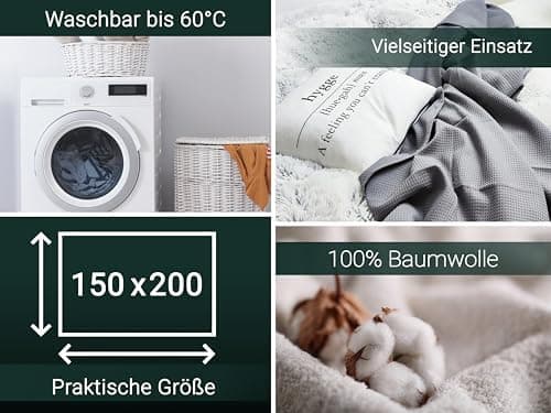 ZOLLNER Kuscheldecke in 150x200 cm - waschbar bis 60°C - Oeko Tex® zertifiziert OEKO-TEX STANDARD 100
ZOLLNER Kuscheldec