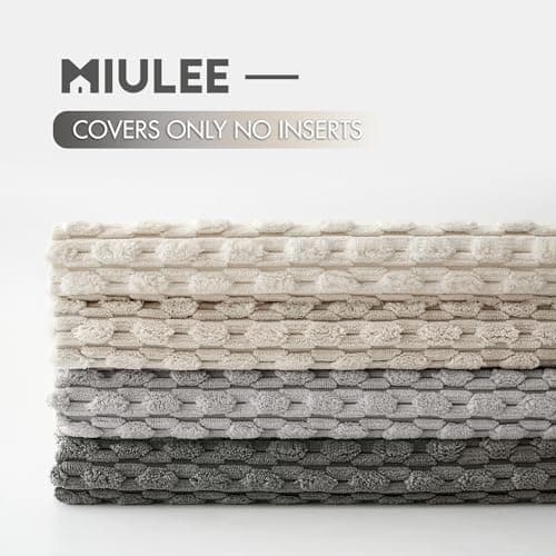 MIULEE 4er Set Dekorative Kissenhülle Wohnzimmer Schlafzimmer Orange Grün
