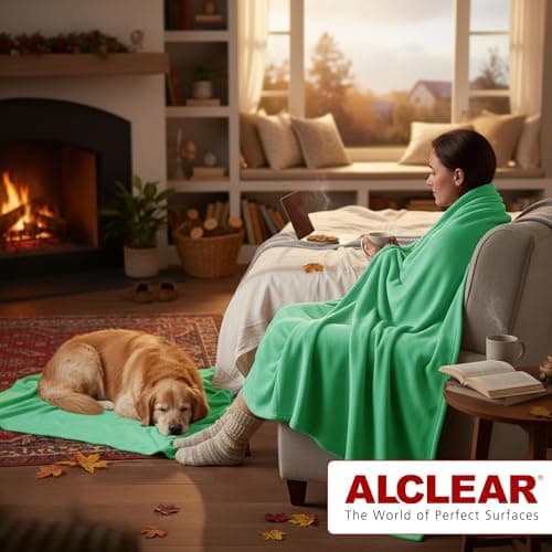 ALCLEAR Schokobraun Fleecedecken 130x160 cm, über 200 g/m2, SOFAGEDECKE DECKE Wohndecke Picknickdecke OEKO-TEX