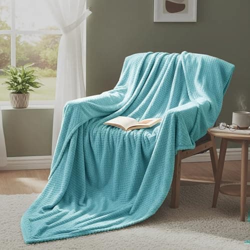 Kuscheldecke Super Soft Flanell für Home & Office Himmelblau