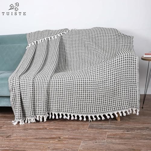 Premium Tagesdecke Einzelbett 150x200 Grau für Sofa und Bett