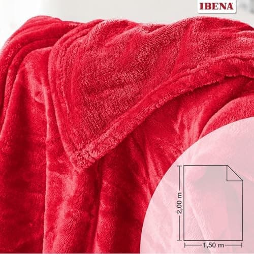 Ibena Kuscheldecke Olbia - flauschig, warm & waschbar, ideal für Kinder im Rose Farbton OEKO-TEX STANDARD 100  
Ibena Ku