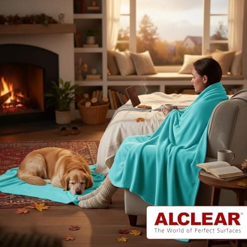 ALCLEAR Schokobraun Fleecedecken 130x160 cm, über 200 g/m2, SOFAGEDECKE DECKE Wohndecke Picknickdecke OEKO-TEX