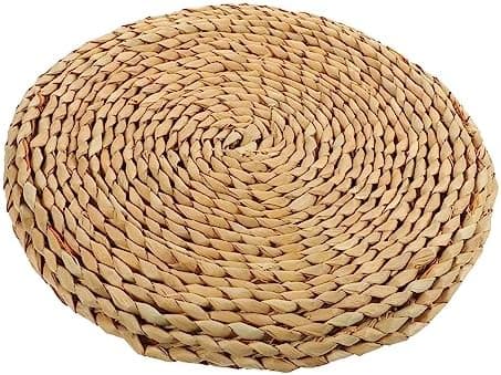 BESTOYARD Floor Pillow Handgewebtes Yoga-Sitzkissen Für Anfänger Rund Aus Stabilen Naturmaterialien Für Zuhause Und Yoga