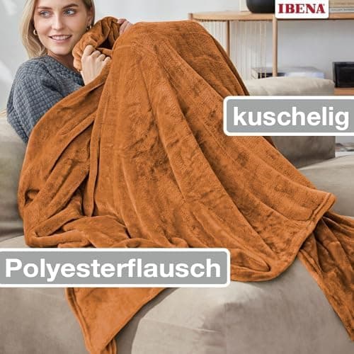 Ibena Kuscheldecke Olbia - flauschig, warm & waschbar, ideal für Kinder im Rose Farbton OEKO-TEX STANDARD 100  
Ibena Ku