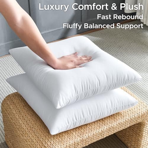 4er Set Kissenfüllung Quadratisch für Wohnzimmer und Couch Kopfkissen Zierkissen Innenkissen Weiße Dekokissen
| 4er Set