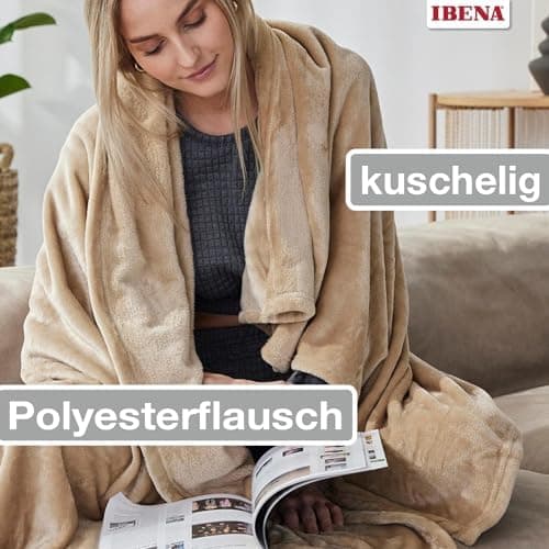 Ibena Kuscheldecke Olbia - flauschig, warm & waschbar, ideal für Kinder im Rose Farbton OEKO-TEX STANDARD 100  
Ibena Ku
