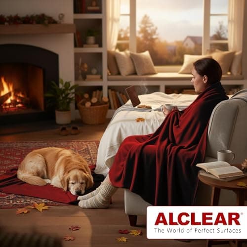 ALCLEAR Schokobraun Fleecedecken 130x160 cm, über 200 g/m2, SOFAGEDECKE DECKE Wohndecke Picknickdecke OEKO-TEX