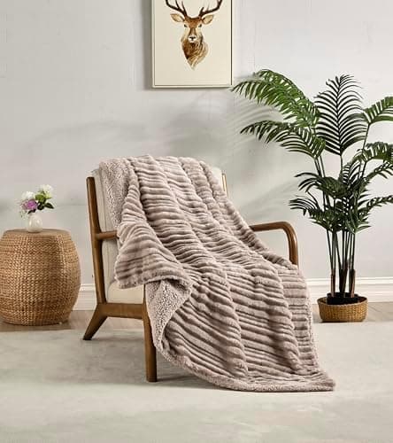 Miracle Home Wendbare Fleecedecke aus Mikrofaser, weich, warm und maschinenwaschbar, für den ganze Haushalt, 130 x 160 c