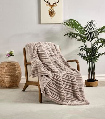 Miracle Home Wendbare Fleecedecke aus Mikrofaser, weich, warm und maschinenwaschbar, für den ganze Haushalt, 130 x 160 c