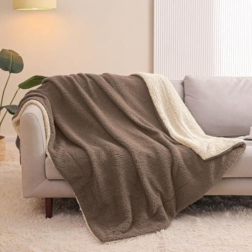 Exclusivo Mezcla Decke, Warme Kuscheldecke für Bett und Sofa, Tiefviolett/Lila 130x150 cm