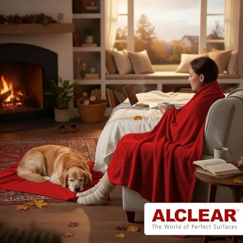 ALCLEAR Schokobraun Fleecedecken 130x160 cm, über 200 g/m2, SOFAGEDECKE DECKE Wohndecke Picknickdecke OEKO-TEX