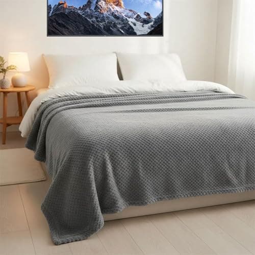 Flauschig Fleecedecke Kuscheldecke für Wohnraum und Schlafzimmer, 130 x 160 cm, Beständig und Langlebige Geschenke, Dun