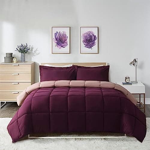 Oeko-TEX zertifizierte Nebelrosa Bettdecke HIG 155x220 cm - Weich & Flauschig - 1500g Daunenalternative (250GSM)