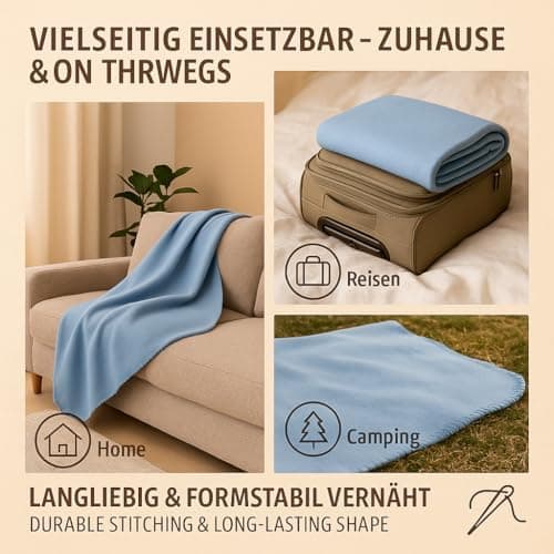 Betz Fleecedecke – weiche Wohndecke & Kuscheldecke – fürs Sofa & Bett – flauschig, leicht, wärmend & pflegeleicht – lila