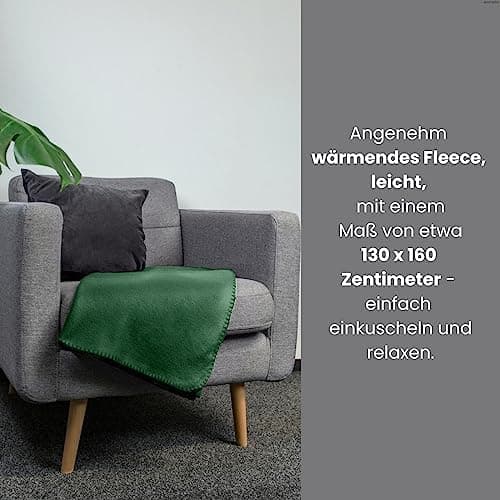 Wometo 2er Set Polar Fleecedecke OekoTex Lilaviolett Anti-Pilling Kettelrand