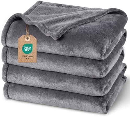 Oeko-Tex Weich Warm Kuscheldecke PHF Flauschig Fleecedecke 130x150cm - Beige, Couch, Sofa & Bett Überwurf