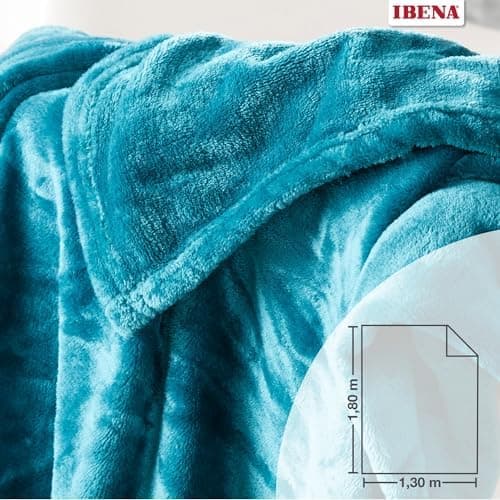 Ibena Kuscheldecke Olbia - flauschig, warm & waschbar, ideal für Kinder im Rose Farbton OEKO-TEX STANDARD 100  
Ibena Ku