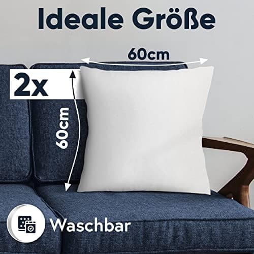 Moon 2er Pack Nonwoven Füllkissen - Festes Gehalte - 40x40cm - OEKO-TEX Standard 100 -Ideal für Möbelneuverputzung und C
