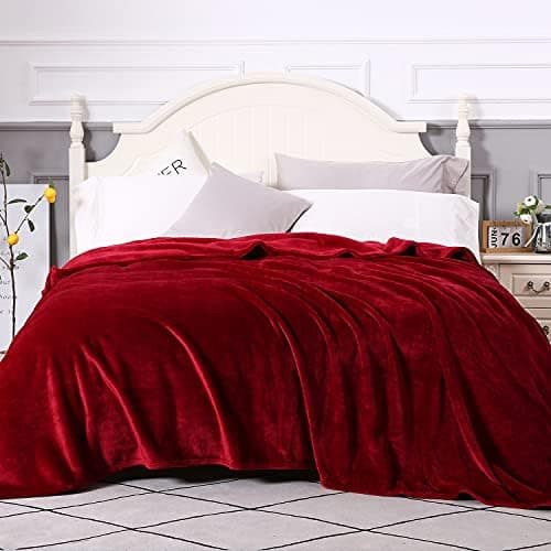 TASTHROW Weiche Fleecedecke für Wohnzimmer, Soft und Warm Tagesdecke, perfekt für Familie und Gäste (Rosa, 130x180cm)