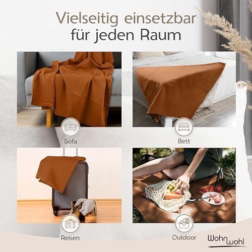 Tagesdecke Grau 100% Baumwolle Pflegeleicht Sommerdecke