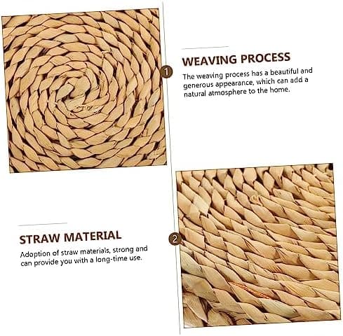 BESTOYARD Floor Pillow Handgewebtes Yoga-Sitzkissen Für Anfänger Rund Aus Stabilen Naturmaterialien Für Zuhause Und Yoga