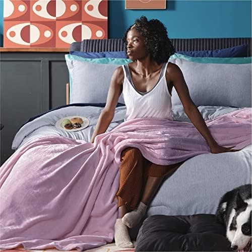 BEDSURE Wohndecke Warm Grau - Weich, Fleecedecke für Frauen, Couch Überwurf 150x200cm
