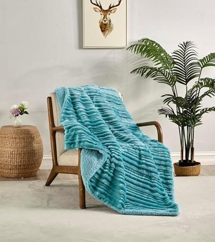 Miracle Home Wendbare Fleecedecke aus Mikrofaser, weich, warm und maschinenwaschbar, für den ganze Haushalt, 130 x 160 c