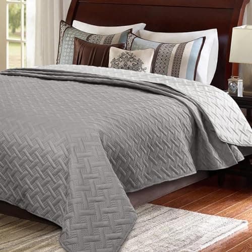 WOLTU Tagesdecke 220x240 cm Steppdecke, Ultraschall genäht, woholiberaler und hautfreundlich, für Sofa und Bett, Global