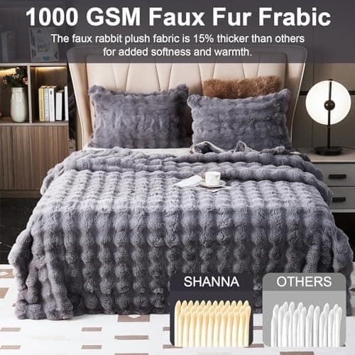 Kuscheldecke Milchsamt Blasen Decke Super Soft Warme Couchdecke 100 x 160cm White