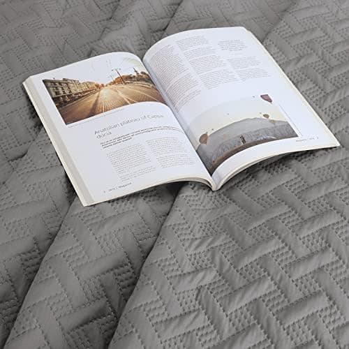 WOLTU Tagesdecke 220x240 cm Steppdecke, Ultraschall genäht, woholiberaler und hautfreundlich, für Sofa und Bett, Global
