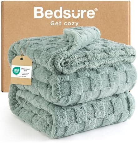 BEDSURE Kuscheldecke Flauschig - Weiche Warme für Zimmer Deko, Wohn- & Kuscheldecken, Hellbraun, 130 x 170 cm OEKO-TEX S