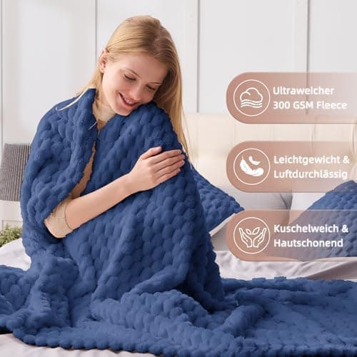Vielit Ultraweiche Kuscheldecke Flauschig Rot – Warme & Gemütliche Couch & Sofadecke, Atmungsaktiv & Pflegeleicht, OEKO-
