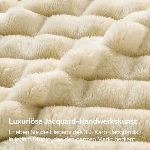 BEDELITE Flauschig Kuscheldecke Hellblau 125x150 für Sofa und Wohnzimmer OEKO-TEX STANDARD 100  
BEDELITE Hellblauer Fla