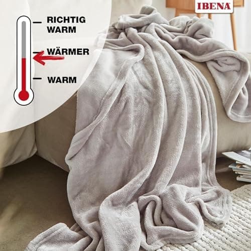 Ibena Kuscheldecke Olbia - flauschig, warm & waschbar, ideal für Kinder im Rose Farbton OEKO-TEX STANDARD 100  
Ibena Ku