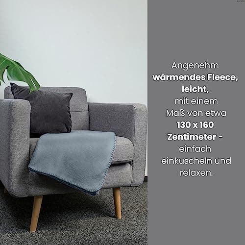 Wometo 2er Set Polar Fleecedecke OekoTex Lilaviolett Anti-Pilling Kettelrand